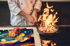 Tabla de cortar - Cubierta de la placa de inducción D04 Serie Bebidas: Cerezas 7