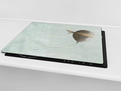 Versatile Tempered Glass Worktop Saver and Induction Cooktop Cover – Durable and Scratch-Resistant – MEASURES: SINGLE: 60 x 52 cm; DOUBLE: 2 x 30 x 52 cm; D41 Abstract Concepts Series 1 : Blind Balloon in the Sky