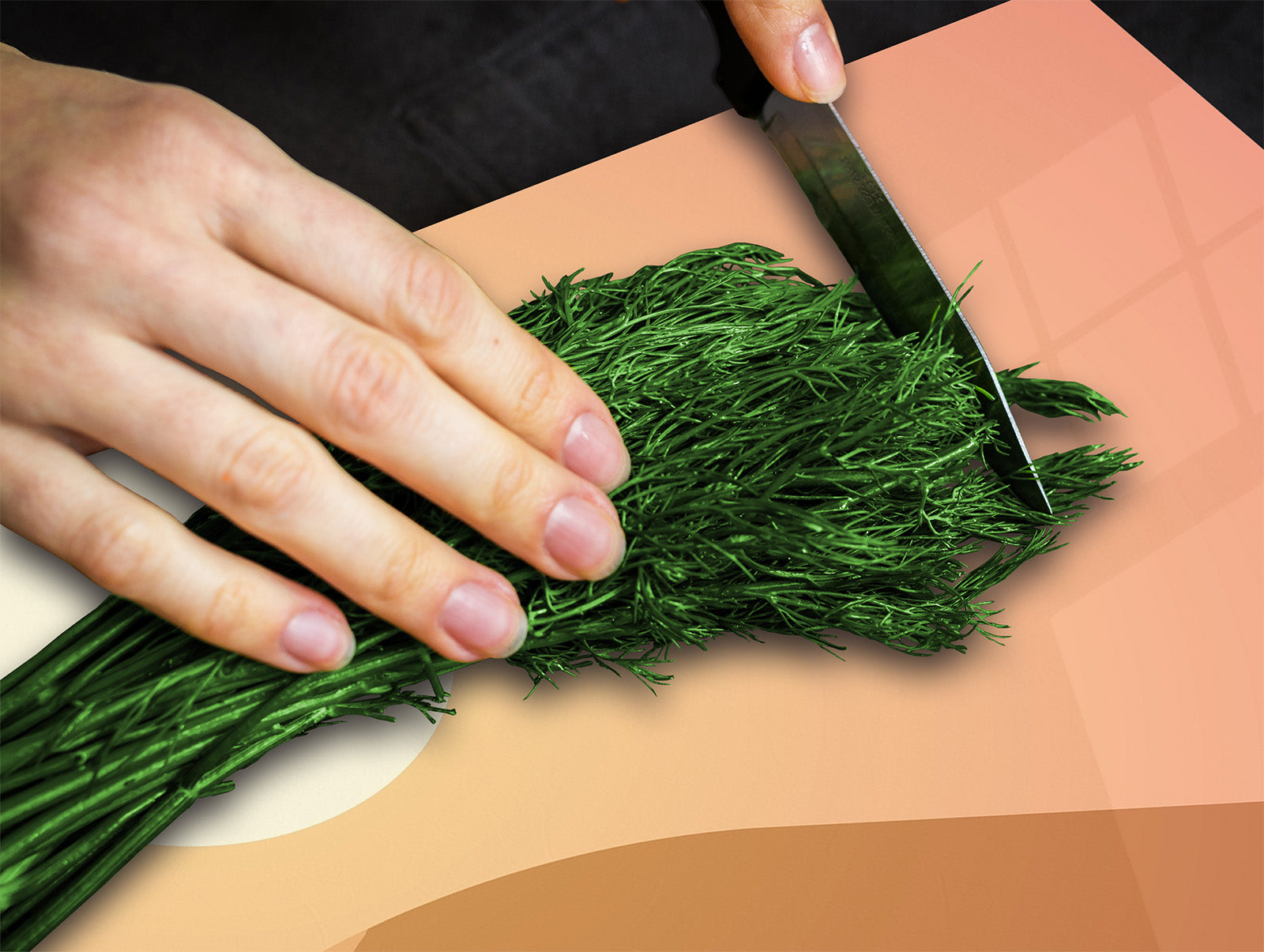 Chopping Board - Induction Cooktop Cover - Glass Cutting Board – Impact & Shatter Resistant – MEASURES: SINGLE: 60 x 52 cm; DOUBLE: 2 x 30 x 52 cm; D42 Modern Art Series : Aesthetic Desert