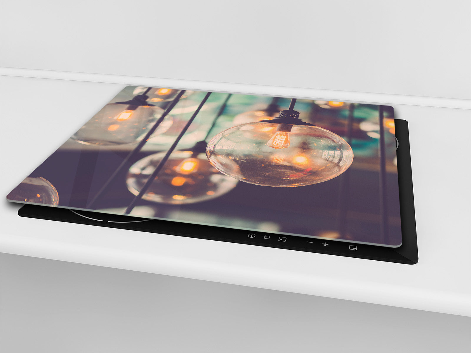 Chopping Board Set - Induction Cooktop Cover –Glass Cutting Board; MEASURES: SINGLE: 60 x 52 cm (23,62” x 20,47”); DOUBLE: 30 x 52 cm (11,81” x 20,47”); D39 Miscellaneous Series : Retro lamps