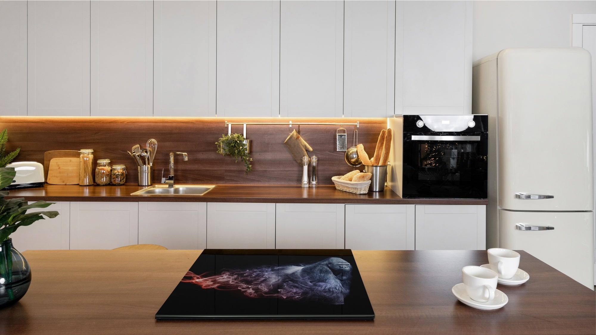 Schneidbrett aus Hartglas und schützende Arbeitsoberfläche D04 Drinks Series: Cherries 7