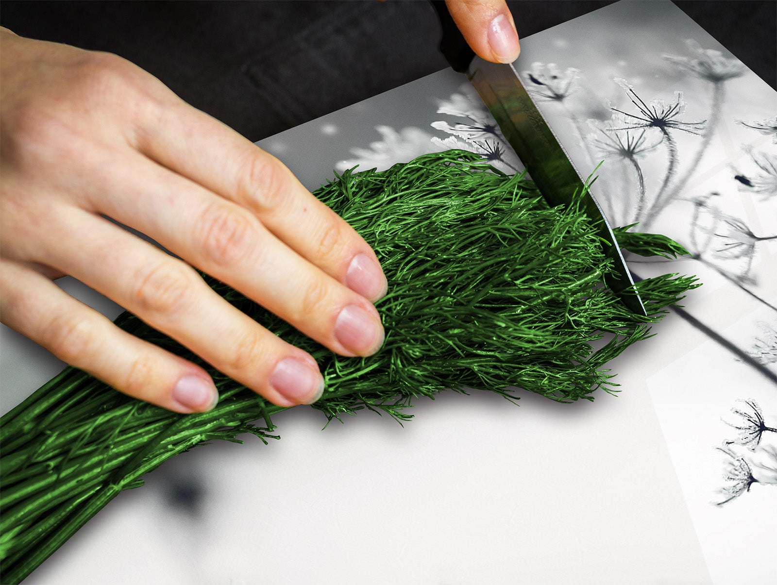 Tabla de cortar - Cubierta de la placa de inducción D04 Serie Bebidas: Cerezas 7