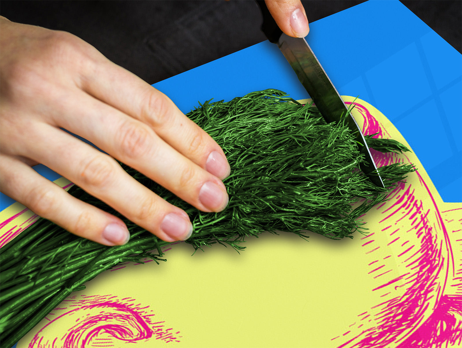 KITCHEN BOARD & Induction Cooktop Cover – Glass Pastry Board - Tempered Glass Chopping Board and Serving Tray – DIMENSIONS: SINGLE: 23,62” x 20,47”; DOUBLE: 11,81” x 20,47” – D44 Pop Art Series : Pop Art Cup of Coffee 2