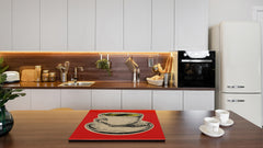 KITCHEN BOARD & Induction Cooktop Cover – Glass Pastry Board - Tempered Glass Chopping Board and Serving Tray – DIMENSIONS: SINGLE: 23,62” x 20,47”; DOUBLE: 11,81” x 20,47” – D44 Pop Art Series : Pop Art Cup of Coffee 3