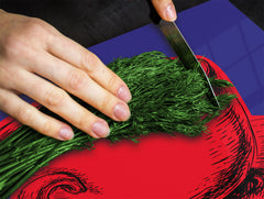 KITCHEN BOARD & Induction Cooktop Cover – Glass Pastry Board - Tempered Glass Chopping Board and Serving Tray – DIMENSIONS: SINGLE: 23,62” x 20,47”; DOUBLE: 11,81” x 20,47” – D44 Pop Art Series : Pop Art Cup of Coffee 4