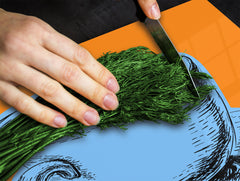 KITCHEN BOARD & Induction Cooktop Cover – Glass Pastry Board - Tempered Glass Chopping Board and Serving Tray – DIMENSIONS: SINGLE: 23,62” x 20,47”; DOUBLE: 11,81” x 20,47” – D44 Pop Art Series : Pop Art Cup of Coffee 6