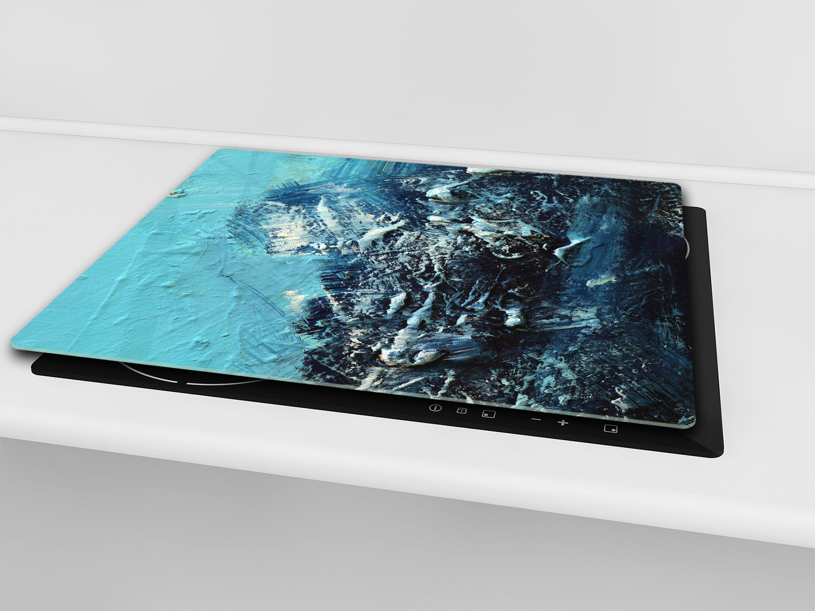 TEMPERED GLASS CHOPPING BOARD – Glass Cutting Board and Worktop Saver; MEASURES: SINGLE: 60 x 52 cm (23,62” x 20,47”); DOUBLE: 30 x 52 cm (11,81” x 20,47”); D36 Textures Series : Vintage texture