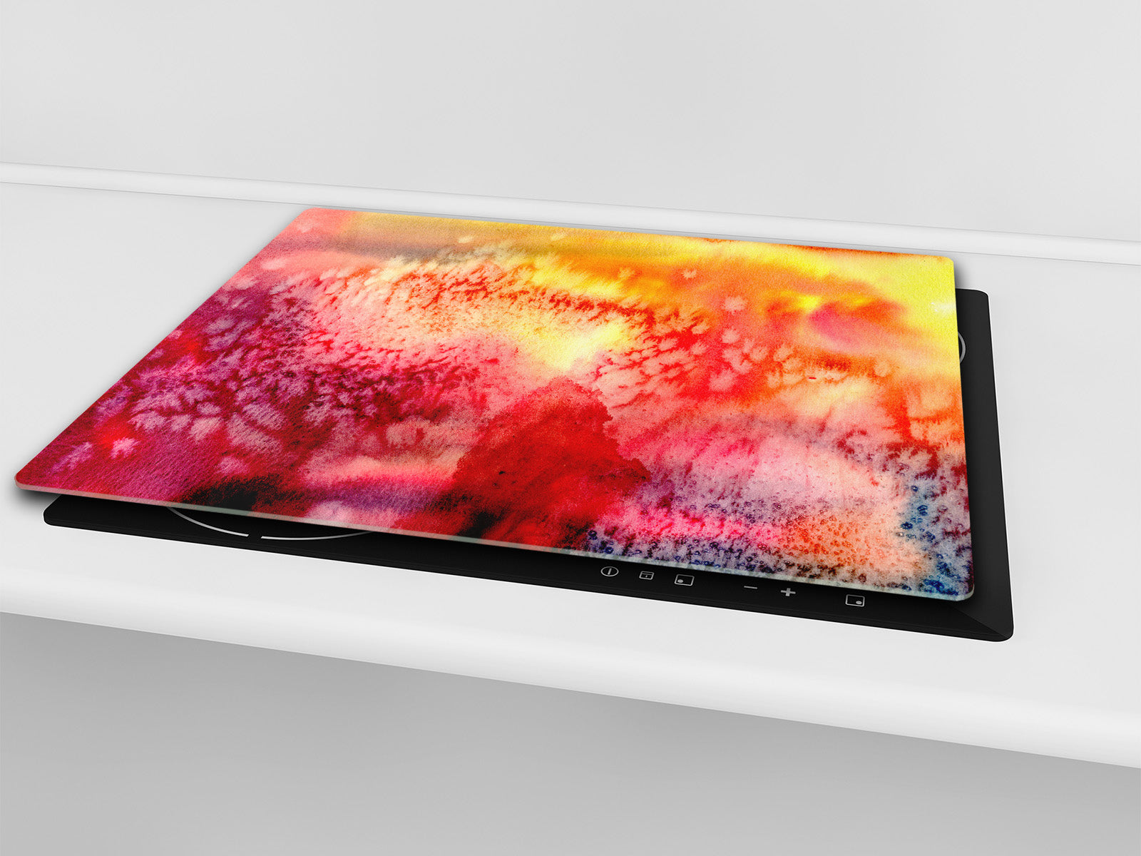 TEMPERED GLASS CHOPPING BOARD – Glass Cutting Board and Worktop Saver; MEASURES: SINGLE: 60 x 52 cm (23,62” x 20,47”); DOUBLE: 30 x 52 cm (11,81” x 20,47”); D36 Textures Series : Abstract multicoloured background