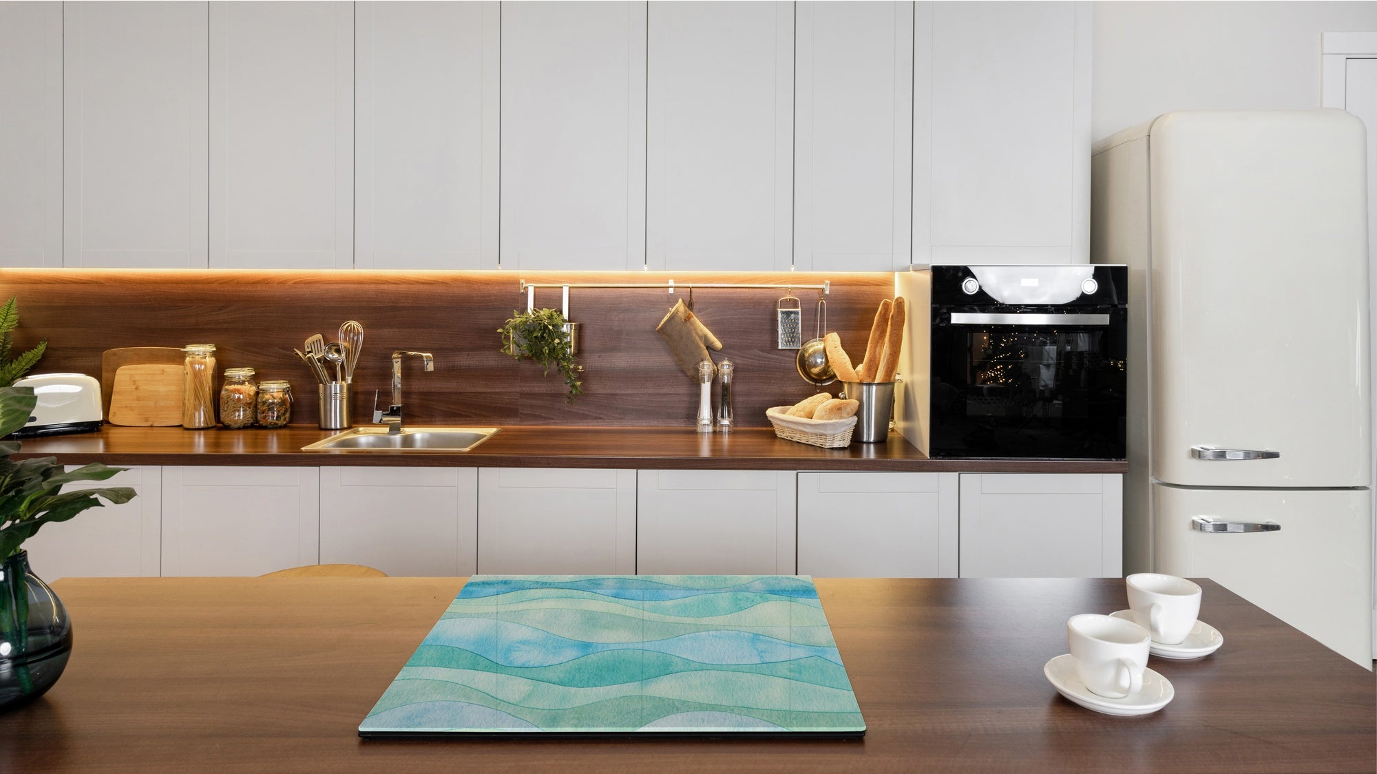 Tabla de cortar - Cubierta de la placa de inducción D04 Serie Bebidas: Cerezas 7