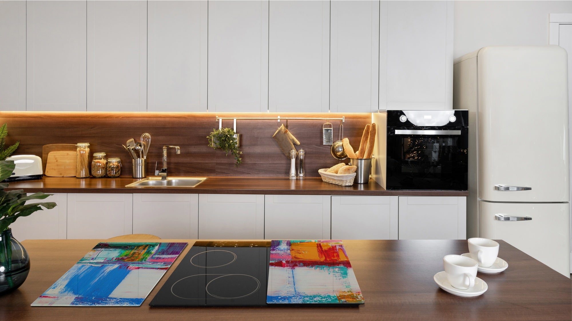 Tabla de cortar - Cubierta de la placa de inducción D04 Serie Bebidas: Cerezas 7