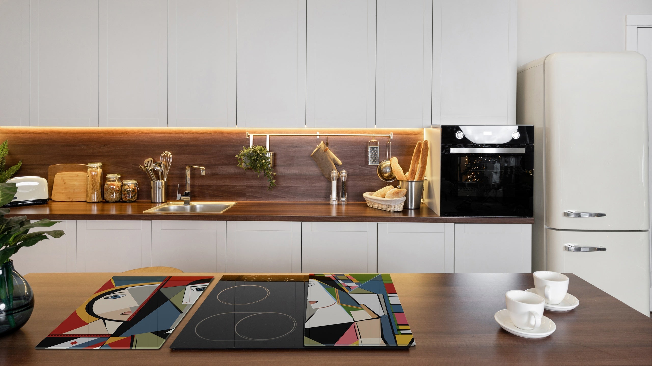 Tabla de cortar - Cubierta de la placa de inducción D04 Serie Bebidas: Cerezas 7