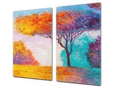 Schneidbrett aus Hartglas und schützende Arbeitsoberfläche D04 Drinks Series: Cherries 7