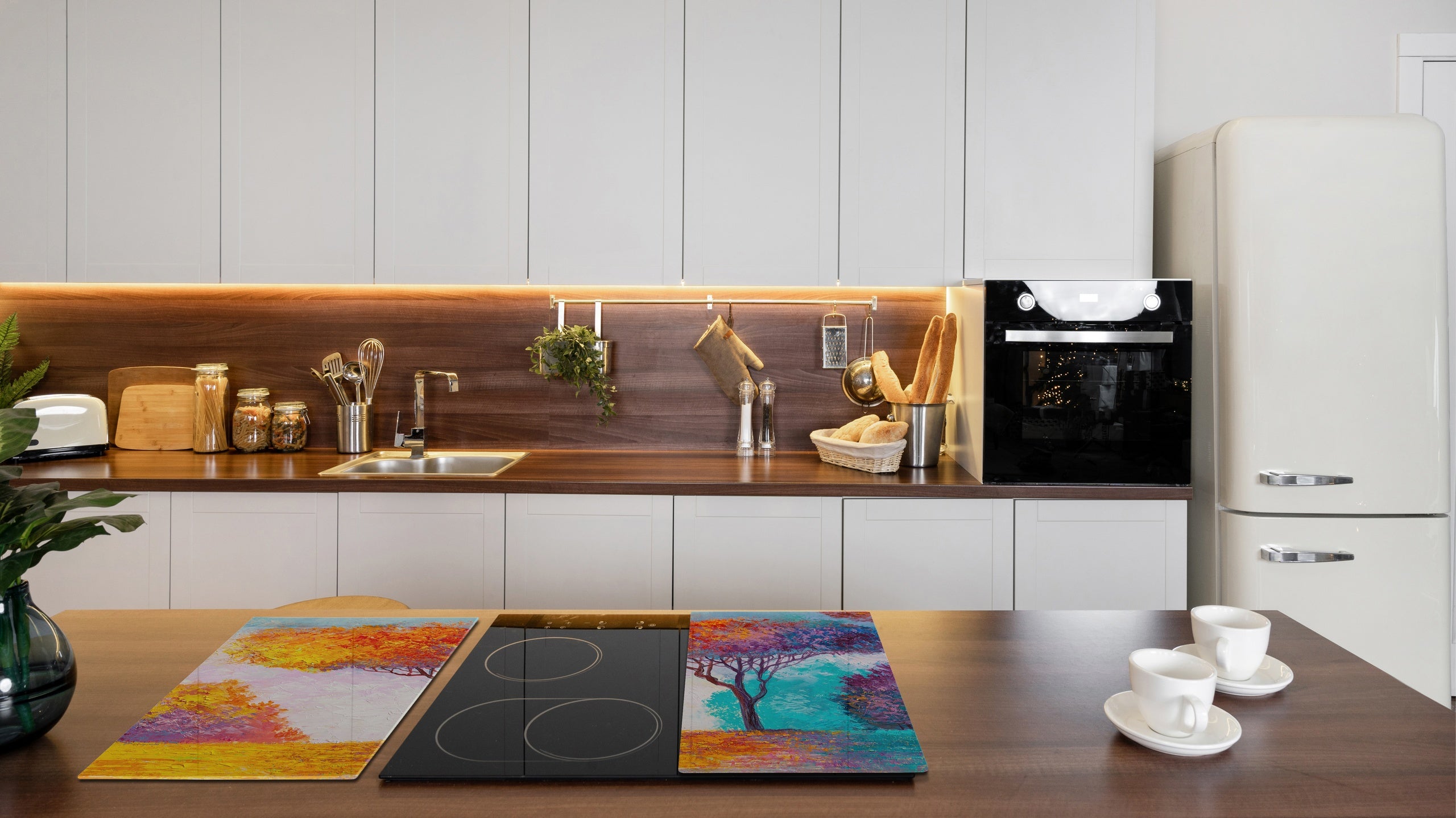 Schneidbrett aus Hartglas und schützende Arbeitsoberfläche D04 Drinks Series: Cherries 7