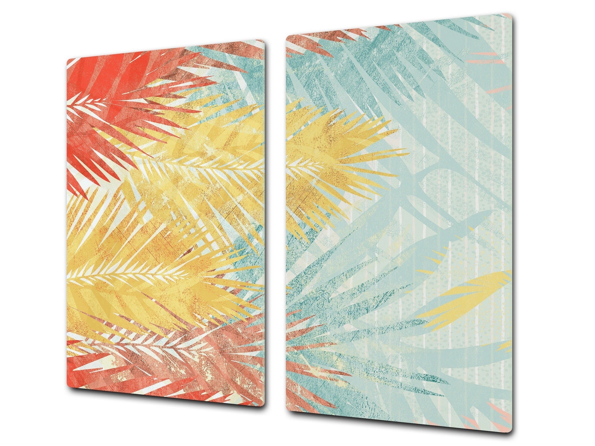 Tempered GLASS Cutting Board – Worktop saver and Pastry Board –- Glass Kitchen Board; MEASURES: SINGLE: 60 x 52 cm (23,62” x 20,47”); DOUBLE: 30 x 52 cm (11,81” x 20,47”); D34 Nature Series: Botanical wall art.