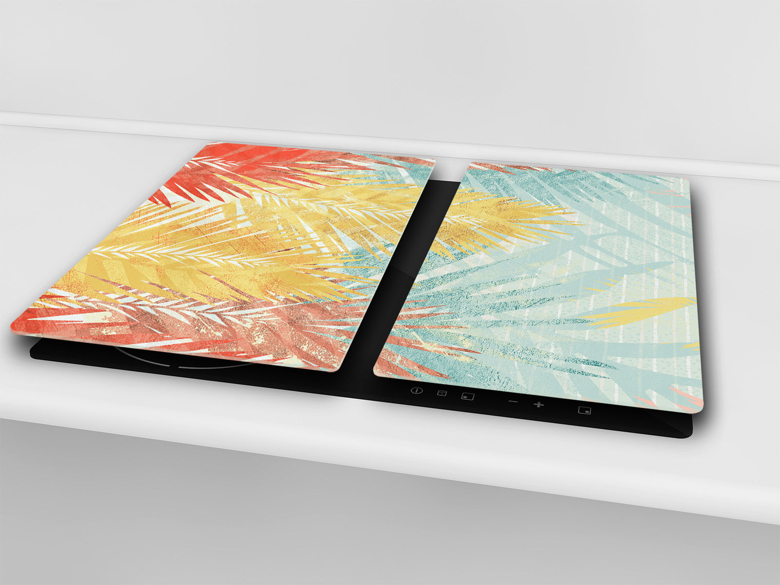 Tempered GLASS Cutting Board – Worktop saver and Pastry Board –- Glass Kitchen Board; MEASURES: SINGLE: 60 x 52 cm (23,62” x 20,47”); DOUBLE: 30 x 52 cm (11,81” x 20,47”); D34 Nature Series: Botanical wall art.