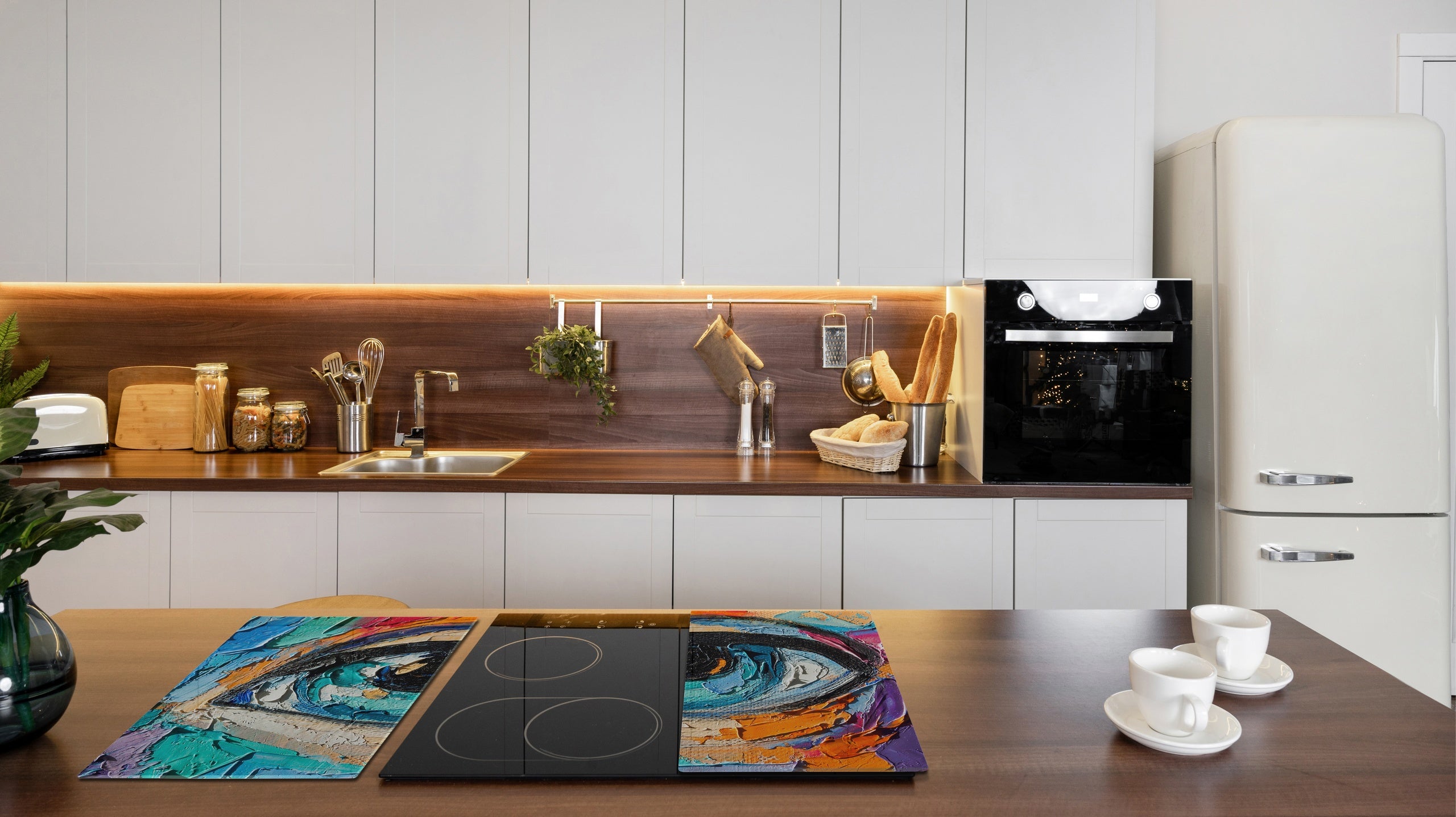 Tabla de cortar - Cubierta de la placa de inducción D04 Serie Bebidas: Cerezas 7