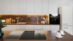 Tempered Glass Multi-Function Board: Cooktop Cover, Pastry and Hot Pot Stand and Worktop Saver – MEASURES: SINGLE: 60 x 52 cm; DOUBLE: 2 x 30 x 52 cm; D43 Abstract Concepts Series 2 : Foggy Shadows