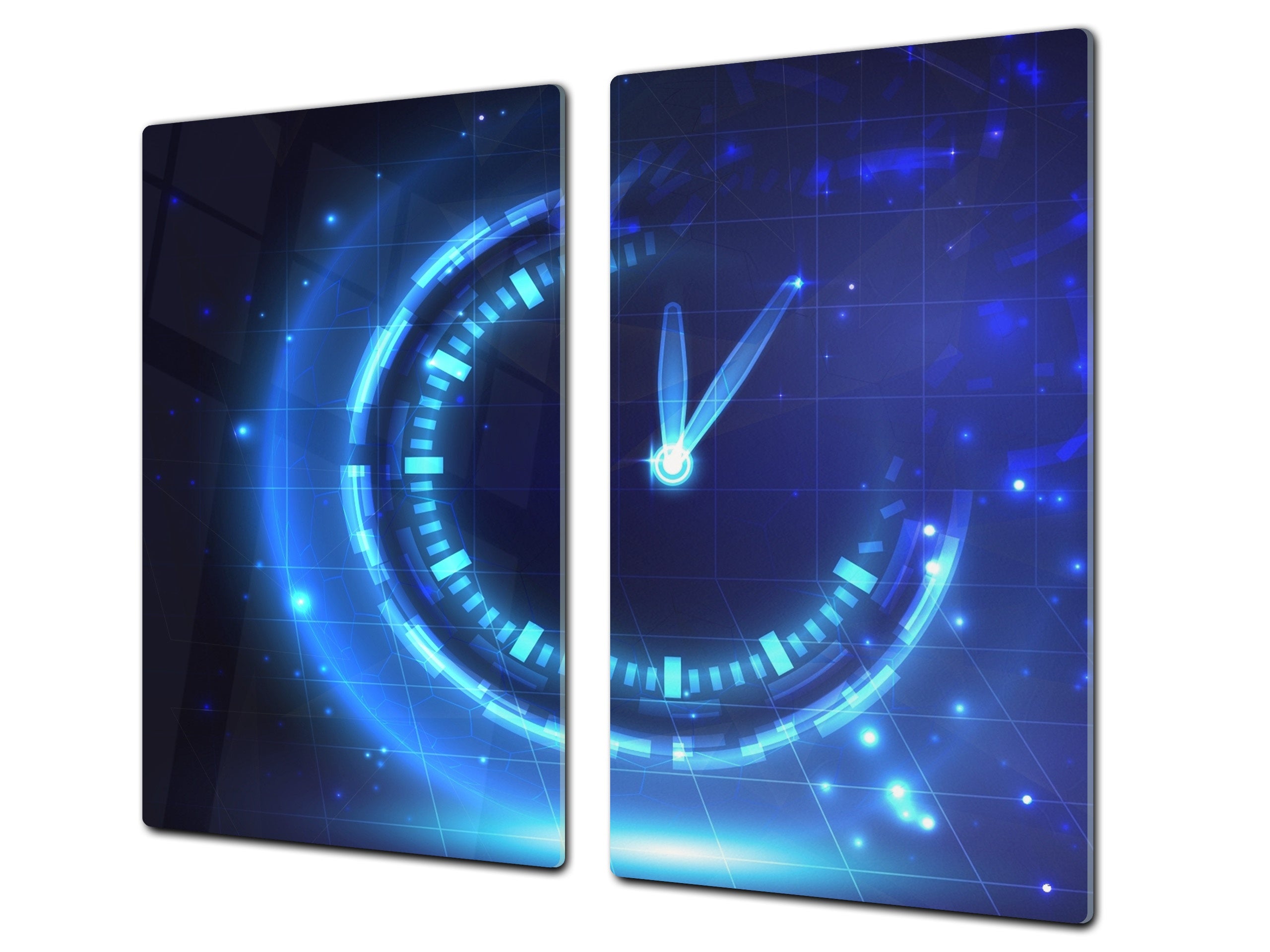 Chopping Board - Induction Cooktop Cover - Glass Cutting Board – Impact & Shatter Resistant – MEASURES: SINGLE: 60 x 52 cm; DOUBLE: 2 x 30 x 52 cm; D42 Modern Art Series : Sign of the Times