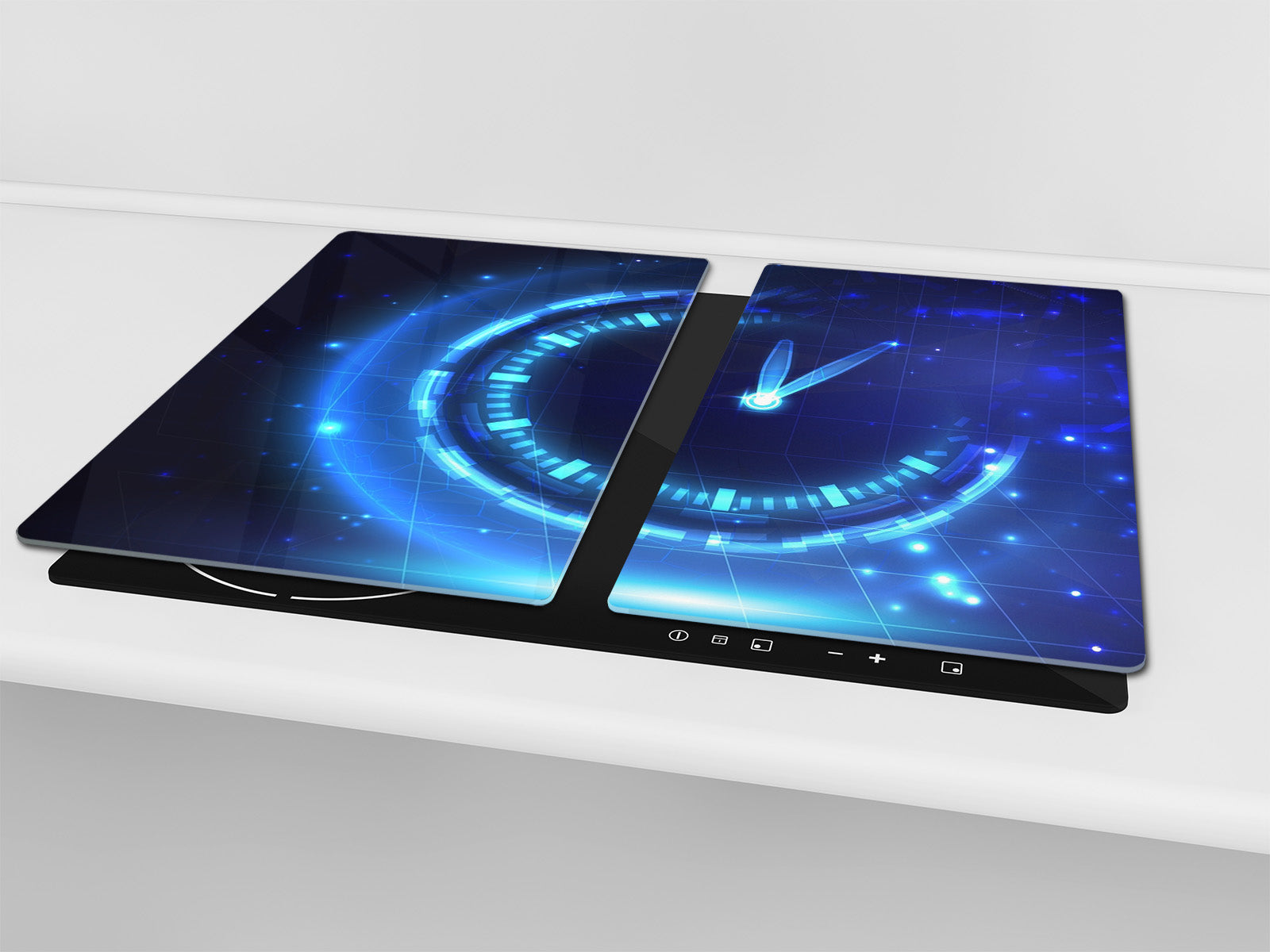 Chopping Board - Induction Cooktop Cover - Glass Cutting Board – Impact & Shatter Resistant – MEASURES: SINGLE: 60 x 52 cm; DOUBLE: 2 x 30 x 52 cm; D42 Modern Art Series : Sign of the Times