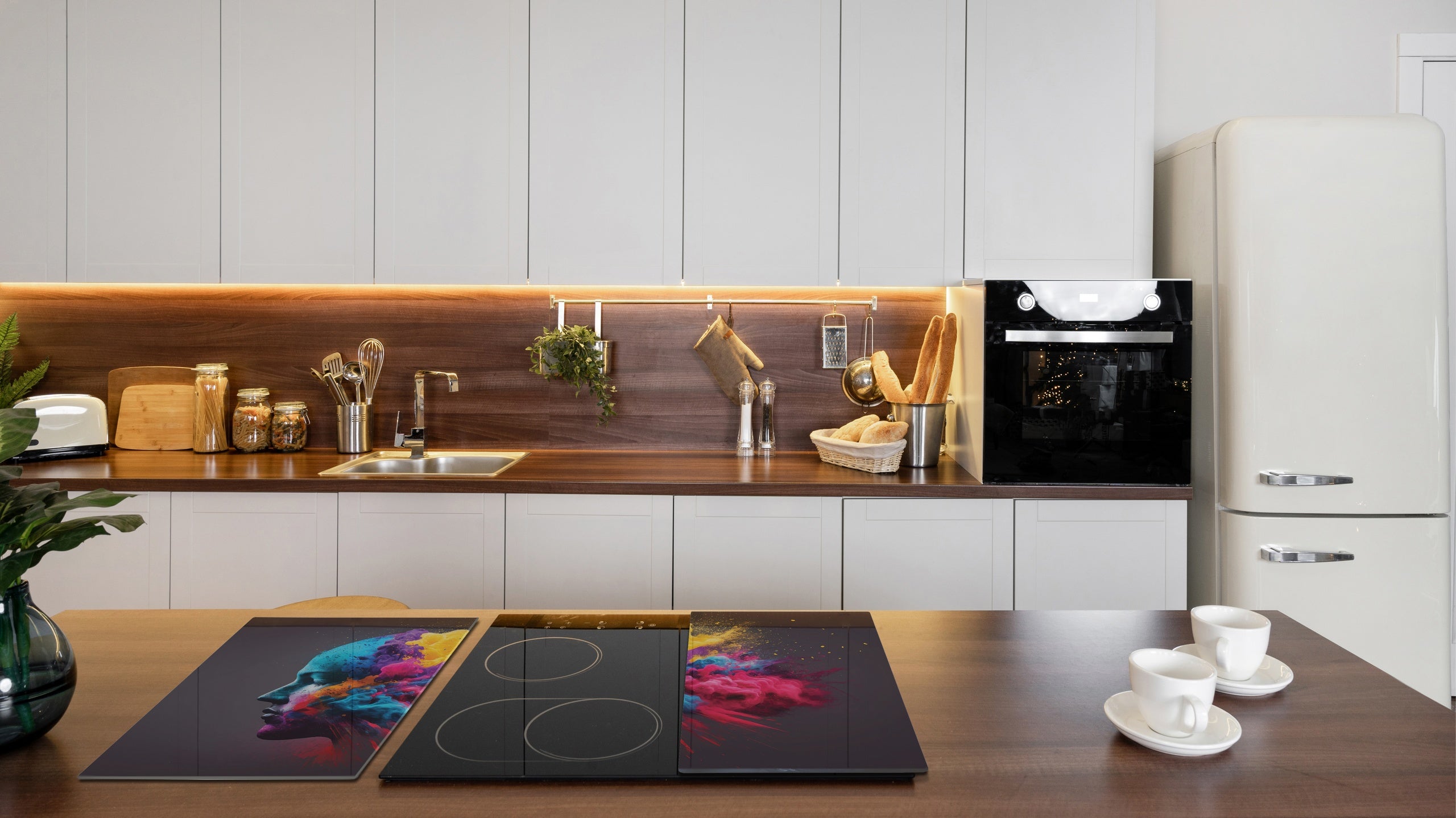 Tabla de cortar - Cubierta de la placa de inducción D04 Serie Bebidas: Cerezas 7