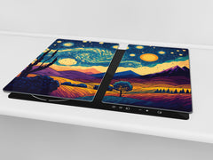 Tabla de cortar - Cubierta de la placa de inducción D04 Serie Bebidas: Cerezas 7