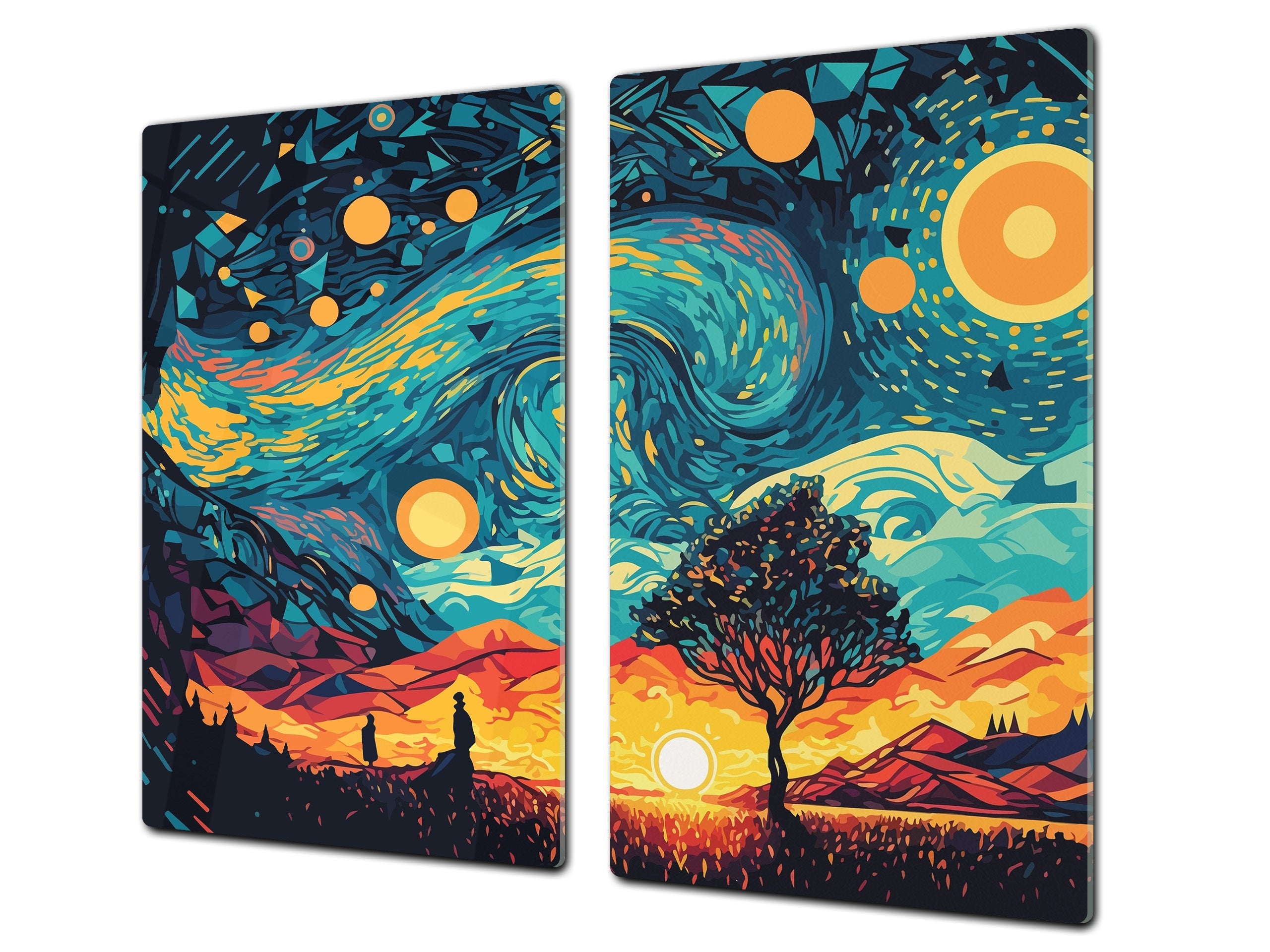 Tabla de cortar - Cubierta de la placa de inducción D04 Serie Bebidas: Cerezas 7