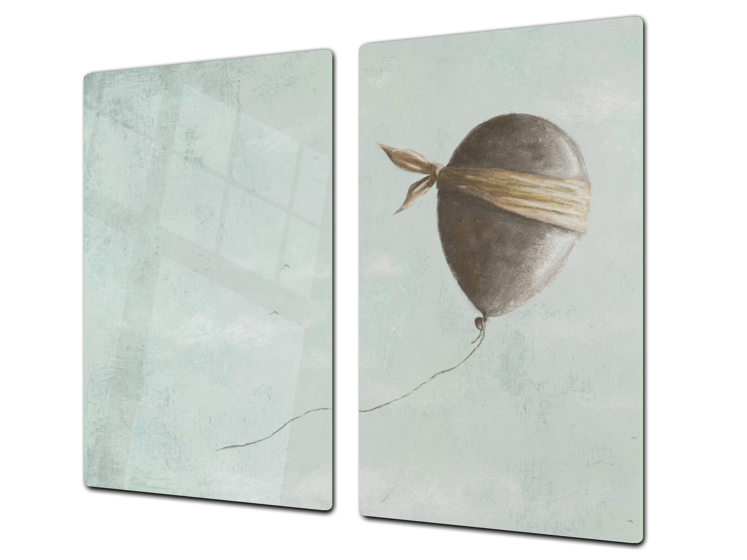 Versatile Tempered Glass Worktop Saver and Induction Cooktop Cover – Durable and Scratch-Resistant – MEASURES: SINGLE: 60 x 52 cm; DOUBLE: 2 x 30 x 52 cm; D41 Abstract Concepts Series 1 : Blind Balloon in the Sky