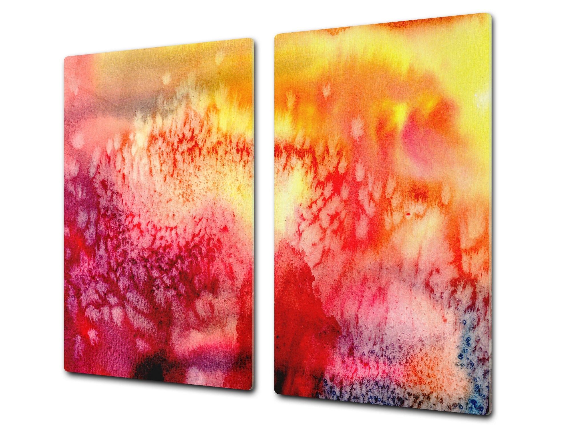 TEMPERED GLASS CHOPPING BOARD – Glass Cutting Board and Worktop Saver; MEASURES: SINGLE: 60 x 52 cm (23,62” x 20,47”); DOUBLE: 30 x 52 cm (11,81” x 20,47”); D36 Textures Series : Abstract multicoloured background