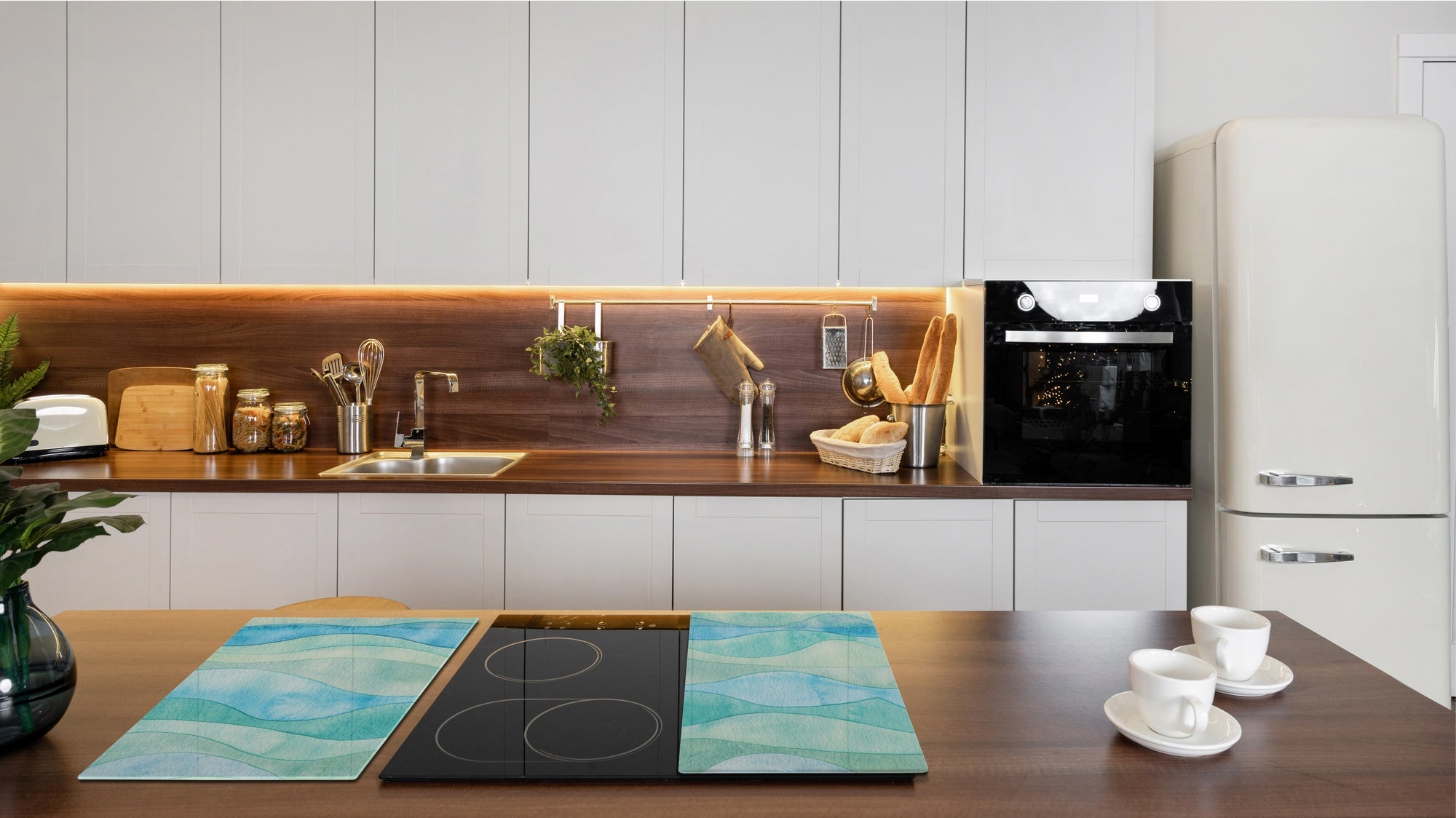 Tabla de cortar - Cubierta de la placa de inducción D04 Serie Bebidas: Cerezas 7