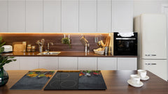 Induction Cooktop Cover –Shatter Resistant Glass Kitchen Board – Hob cover; MEASURES: SINGLE: 60 x 52 cm (23,62” x 20,47”); DOUBLE: 30 x 52 cm (11,81” x 20,47”); D38 Herbs and spices Series : Herbs and spices 2
