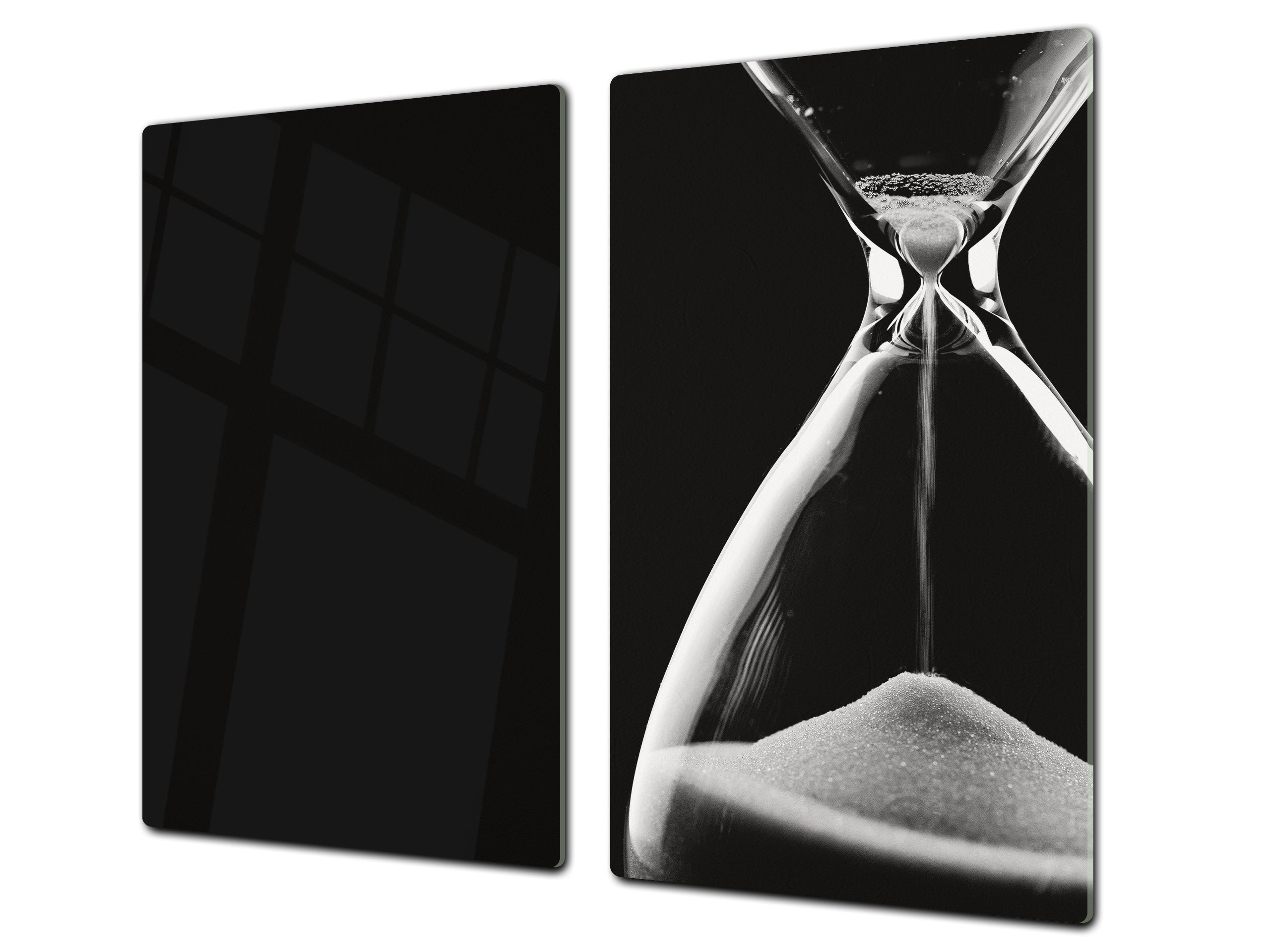 Versatile Tempered Glass Worktop Saver and Induction Cooktop Cover – Durable and Scratch-Resistant – MEASURES: SINGLE: 60 x 52 cm; DOUBLE: 2 x 30 x 52 cm; D41 Abstract Concepts Series 1 : Hourglass in the Void