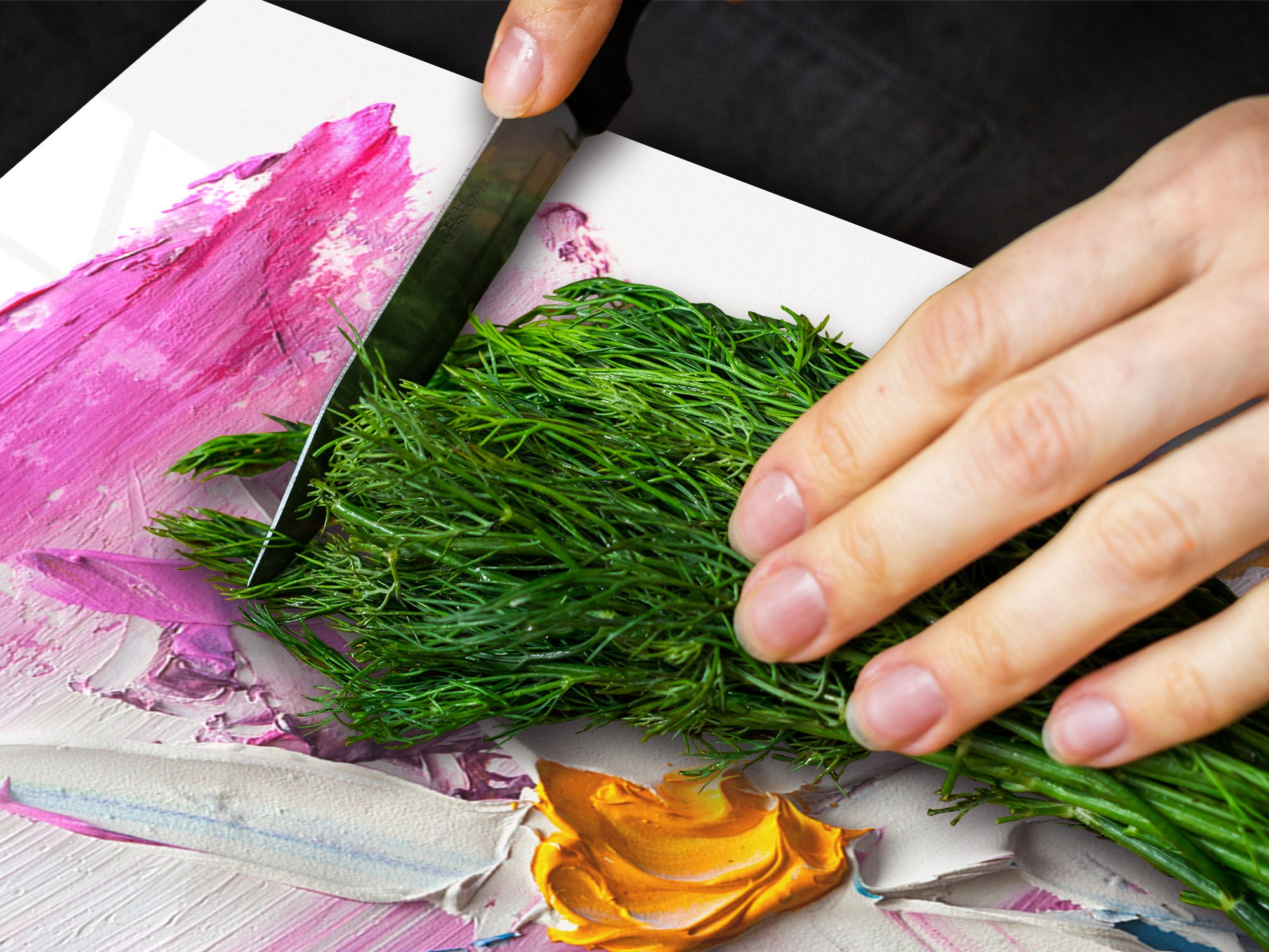 UNIQUE Tempered GLASS Kitchen Board – Impact & Scratch Resistant Cooktop cover – SINGLE: 80 x 52 cm; DOUBLE: 40 x 52 cm; DD45 Art Series : Bouquet of flowers