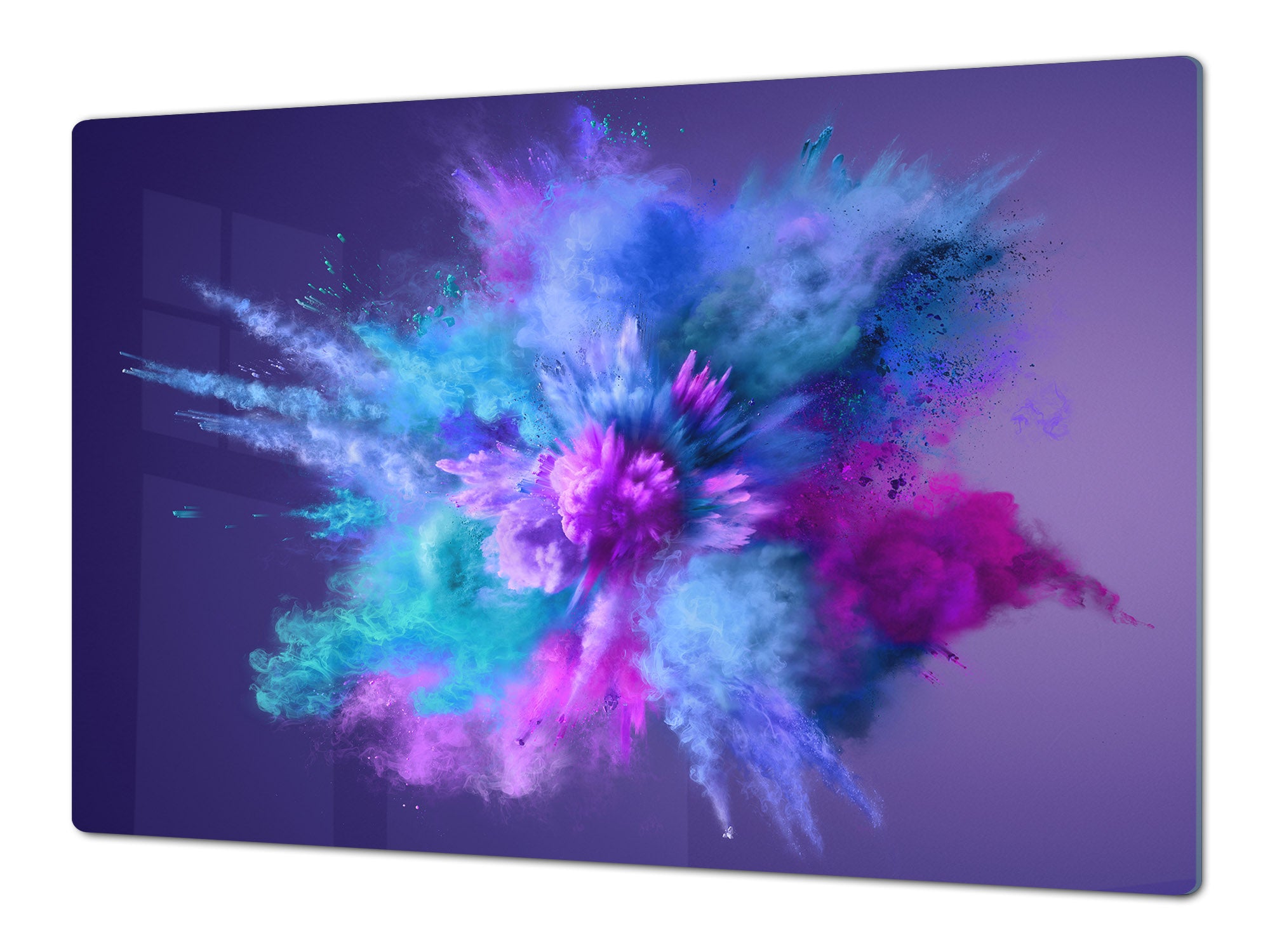 UNIQUE Tempered GLASS Kitchen Board – Impact & Scratch Resistant Cooktop cover – SINGLE: 80 x 52 cm; DOUBLE: 40 x 52 cm; DD45 Art Series : Colour explosion 1
