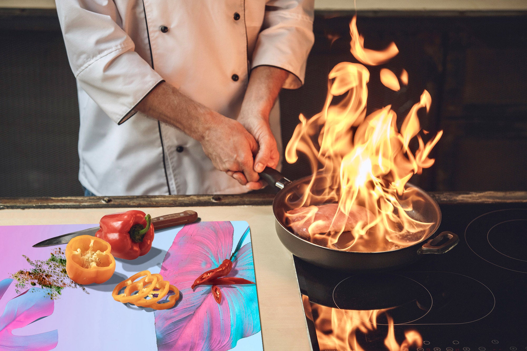 Enorme Cubre vitros de cristal templado - Serie de alimentos DD16 Comida Africa