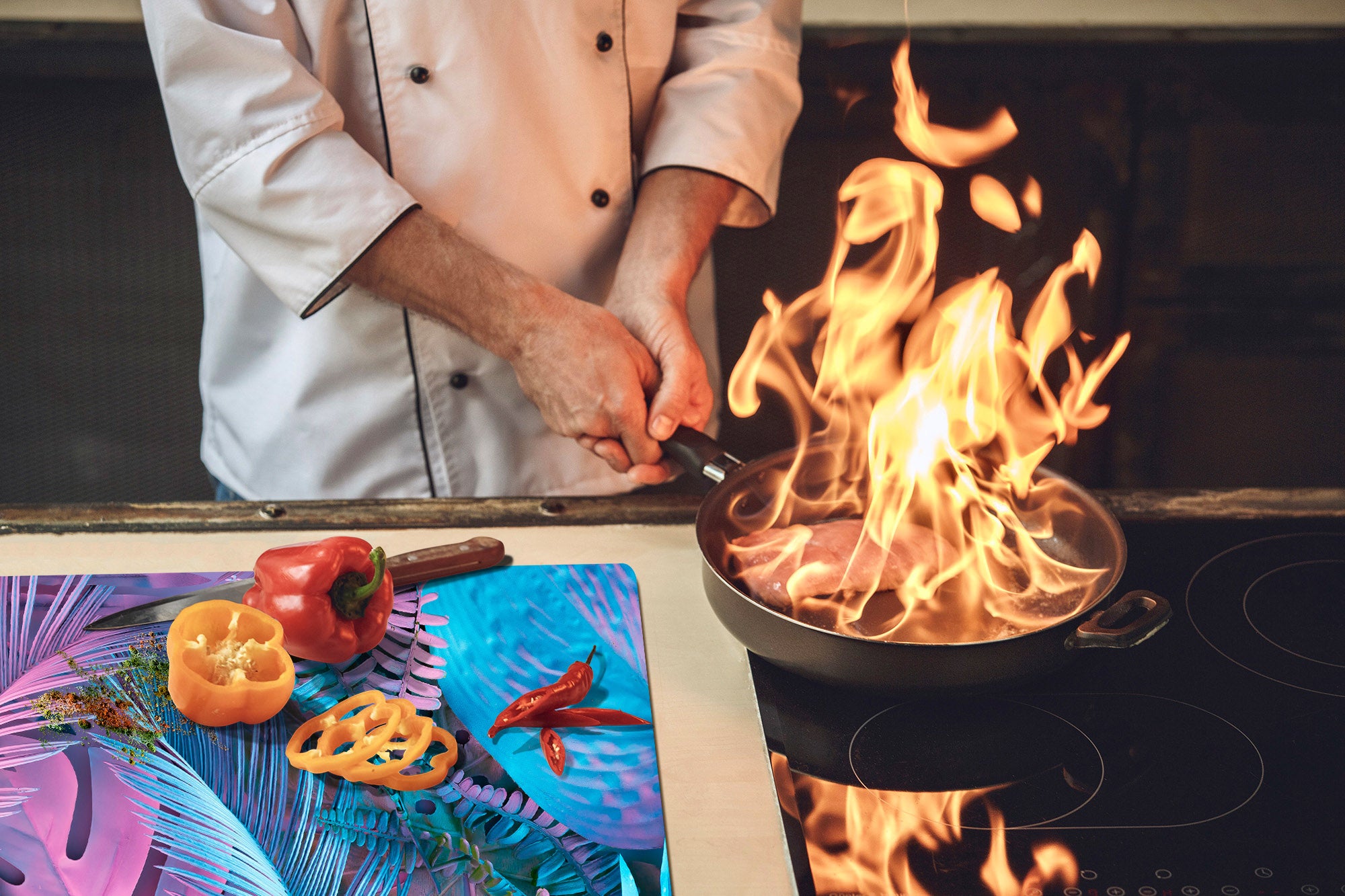 Enorme Cubre vitros de cristal templado - Serie de alimentos DD16 Comida Africa