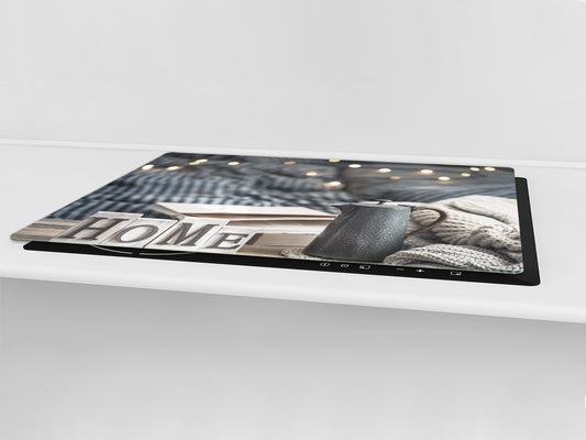 ENORMOUS  Tempered GLASS Chopping Board - Induction Cooktop Cover – SINGLE: 80 x 52 cm; DOUBLE: 40 x 52 cm; DD49 Miscellaneous series : Home