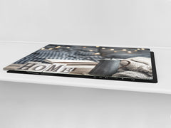 ENORMOUS  Tempered GLASS Chopping Board - Induction Cooktop Cover – SINGLE: 80 x 52 cm; DOUBLE: 40 x 52 cm; DD49 Miscellaneous series : Home