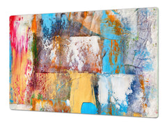 UNIQUE Tempered GLASS Kitchen Board – Impact & Scratch Resistant Cooktop cover – SINGLE: 80 x 52 cm; DOUBLE: 40 x 52 cm; DD45 Art Series : Abstract art background 3
