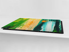 UNIQUE Tempered GLASS Kitchen Board – Impact & Scratch Resistant Cooktop cover – SINGLE: 80 x 52 cm; DOUBLE: 40 x 52 cm; DD45 Art Series : Abstract art background 4