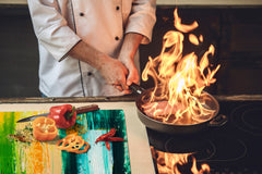 UNIQUE Tempered GLASS Kitchen Board – Impact & Scratch Resistant Cooktop cover – SINGLE: 80 x 52 cm; DOUBLE: 40 x 52 cm; DD45 Art Series : Abstract art background 4