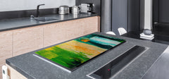 UNIQUE Tempered GLASS Kitchen Board – Impact & Scratch Resistant Cooktop cover – SINGLE: 80 x 52 cm; DOUBLE: 40 x 52 cm; DD45 Art Series : Abstract art background 4
