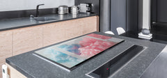 UNIQUE Tempered GLASS Kitchen Board – Impact & Scratch Resistant Cooktop cover – SINGLE: 80 x 52 cm; DOUBLE: 40 x 52 cm; DD45 Art Series : Minimal luxury 1