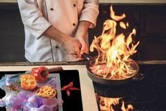 UNIQUE Tempered GLASS Kitchen Board – Impact & Scratch Resistant Cooktop cover – SINGLE: 80 x 52 cm; DOUBLE: 40 x 52 cm; DD45 Art Series : Minimal luxury 2