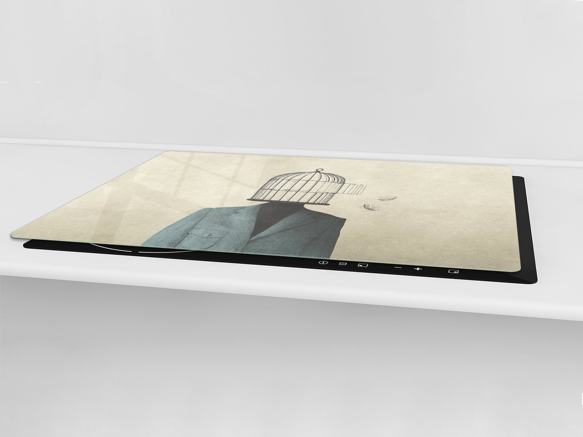 ENORMOUS  Tempered GLASS Chopping Board - Induction Cooktop Cover – SINGLE: 80 x 52 cm; DOUBLE: 40 x 52 cm; DD53 : An Illusion of Freedom