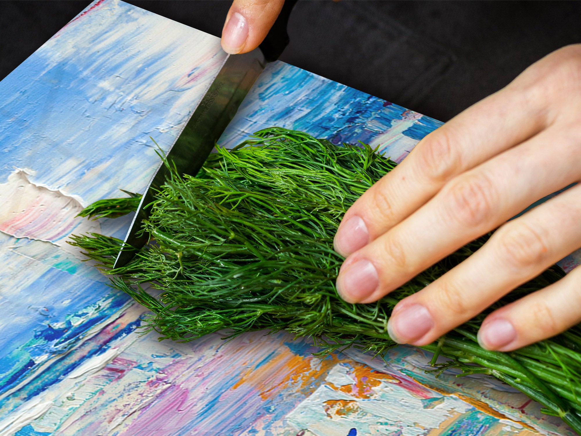 UNIQUE Tempered GLASS Kitchen Board – Impact & Scratch Resistant Cooktop cover – SINGLE: 80 x 52 cm; DOUBLE: 40 x 52 cm; DD45 Art Series : Abstract art background 6