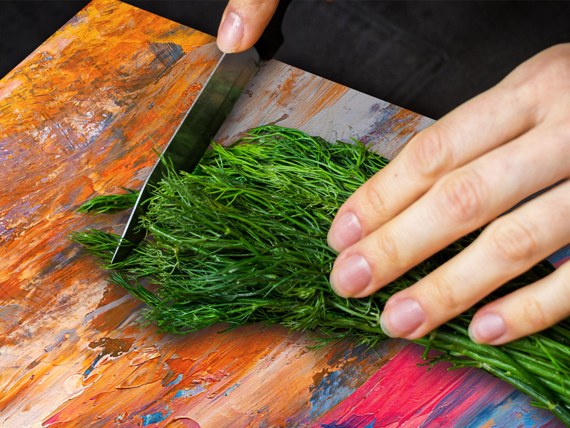 UNIQUE Tempered GLASS Kitchen Board – Impact & Scratch Resistant Cooktop cover – SINGLE: 80 x 52 cm; DOUBLE: 40 x 52 cm; DD45 Art Series : Abstract art background 7