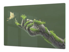 ENORMOUS  Tempered GLASS Chopping Board - Induction Cooktop Cover – SINGLE: 80 x 52 cm; DOUBLE: 40 x 52 cm; DD51 : Freedom of Wilderness