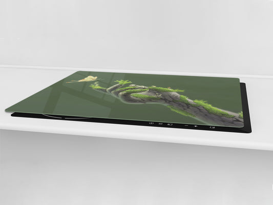 ENORMOUS  Tempered GLASS Chopping Board - Induction Cooktop Cover – SINGLE: 80 x 52 cm; DOUBLE: 40 x 52 cm; DD51 : Freedom of Wilderness