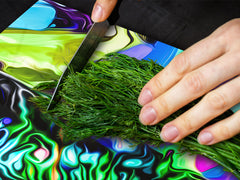 BIG KITCHEN BOARD & Induction Cooktop Cover – Glass Pastry Board – SINGLE: 80 x 52 cm (31,5” x 20,47”); DOUBLE: 40 x 52 cm (15,75” x 20,47”); DD47 Animals Series : Colourful cat