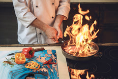 UNIQUE Tempered GLASS Kitchen Board – Impact & Scratch Resistant Cooktop cover – SINGLE: 80 x 52 cm; DOUBLE: 40 x 52 cm; DD45 Art Series : Liquid colours 3